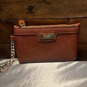 Dune London Brown coin pouch with Chain Strap